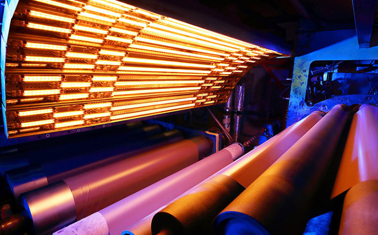 Label printing ink drying lamp