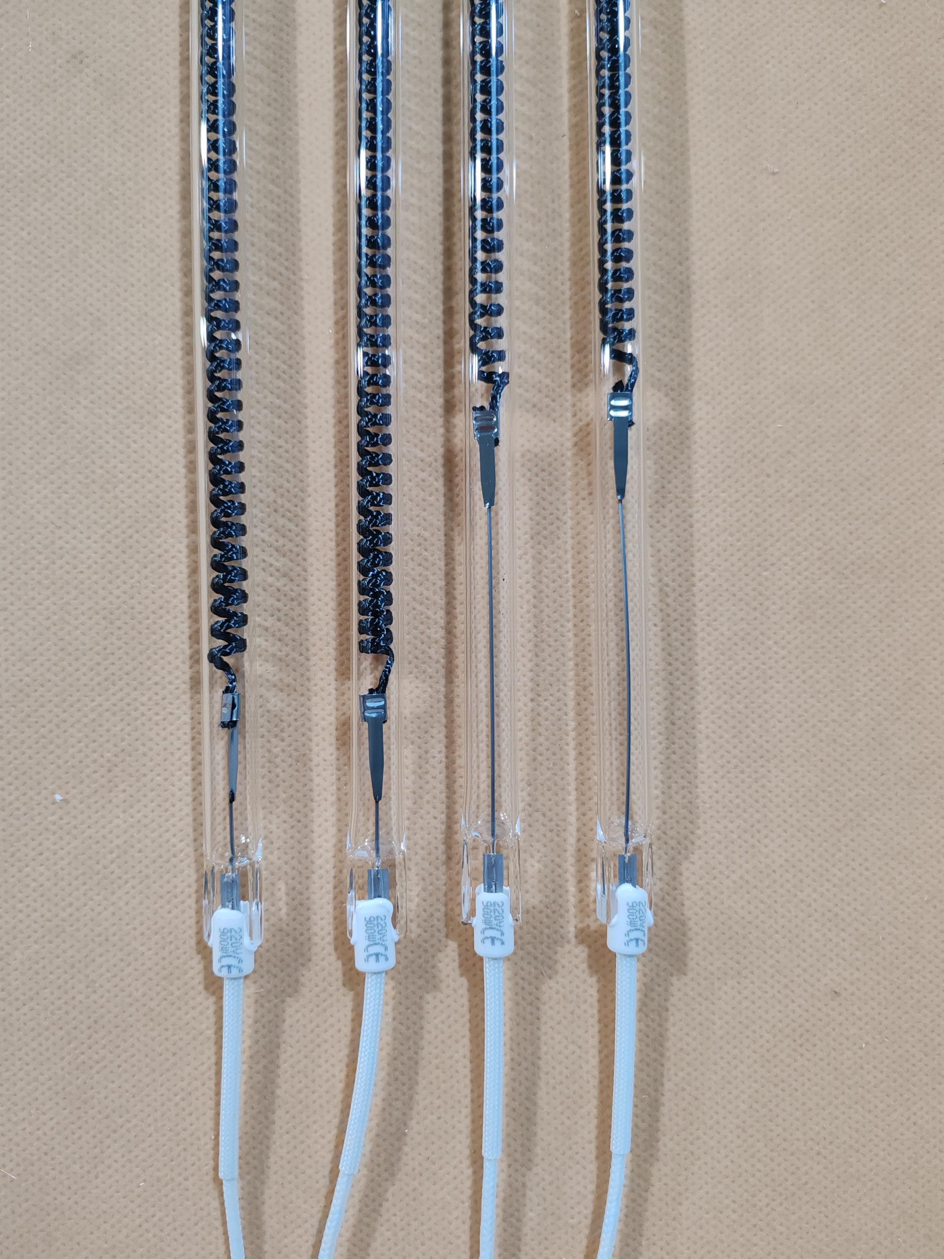 Tubo de calefacción de fibra de carbono transparente de 220V y 1500W